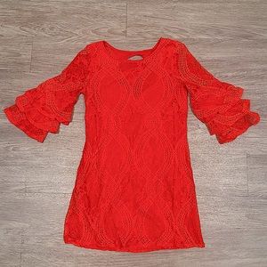 Francesca Red Lacey dress, size- small